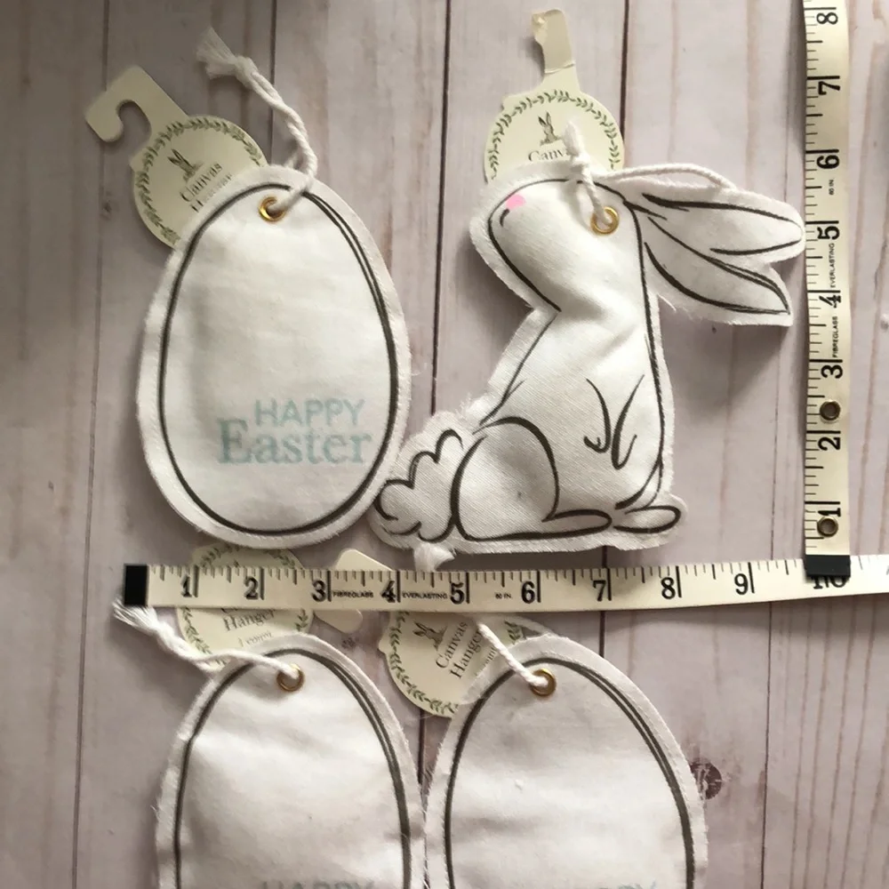 4 egg bunny Target bullseye playground Easter spring canvas hangers gift bag new